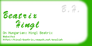 beatrix hingl business card